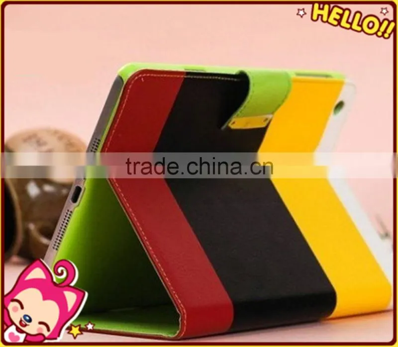 Rainbow Colorful Wallet Leather Case Cover for iPad mini