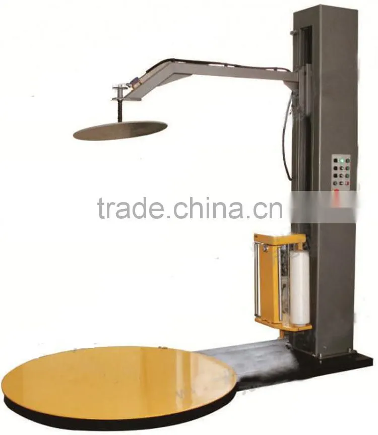 Alibaba supply motorised top platen stretch pallet wrapper