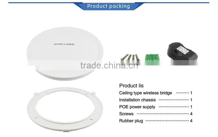 High Power 300Mbps Ceiling AP WiFi Router Wireless Access Point Router Ceiling Mount PoE and VLAN