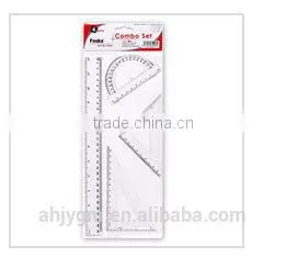 4 Pieces students Plastic Ruler Set/geometry set/school geometry set