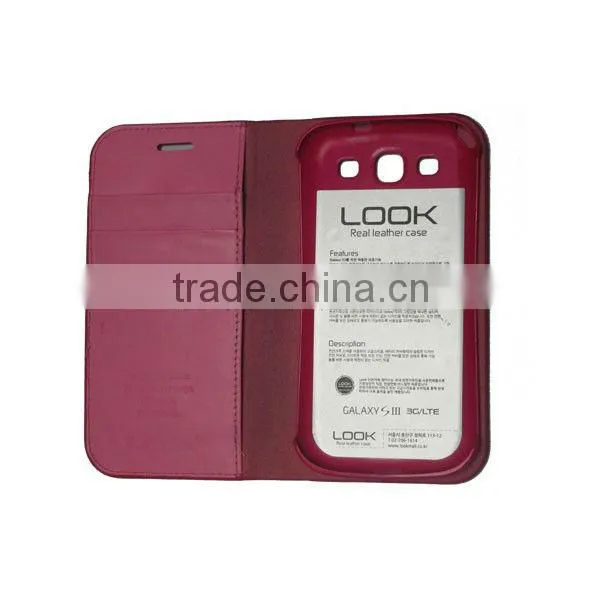 real genuine leather and PC case for Samsung galaxy S3 i9300