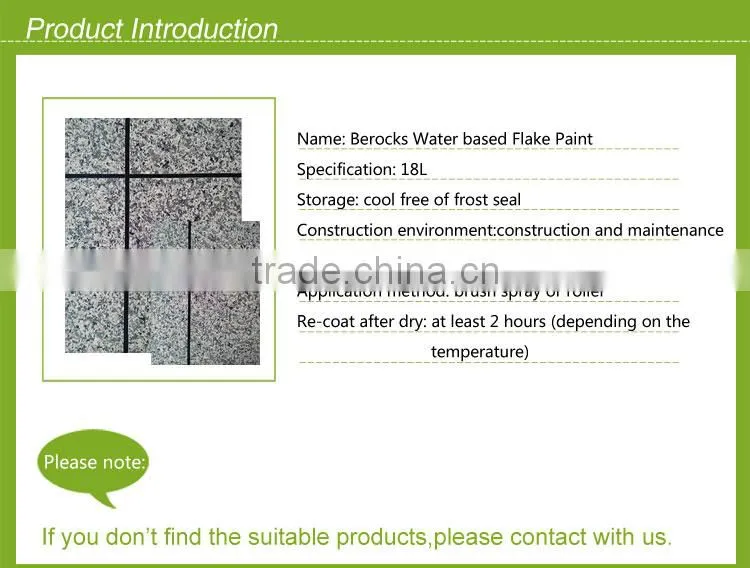 Fast drying flake paint for building coating