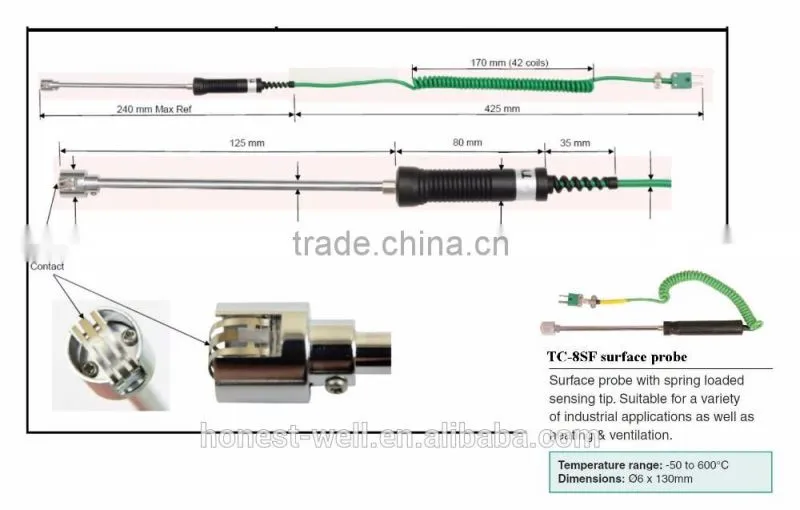 TC-SF Surface Probe Type Thermocouple Temperature Sensor