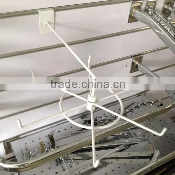 Metel rotatable jewelry display rack for slatwall
