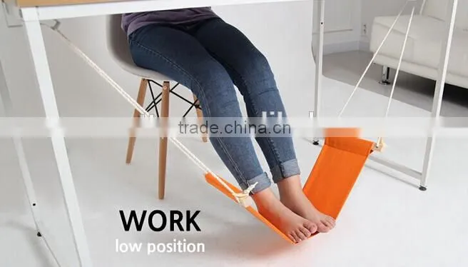 Portable Mini Office Foot Rest hammock Stand Desk Feet Hammock Easy Disassemble hammock with Studying Library Outdoor Indoor
