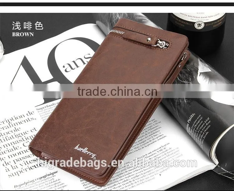 hotsale Baellery Men Business PU leather wallet for young man