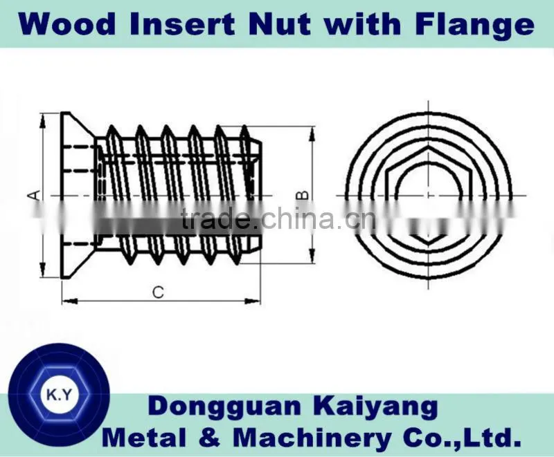 Carbon Steel Threaded Insert Nut