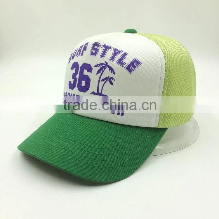 Wholesale OEM promotional 5 panel printing mesh trucker cap
