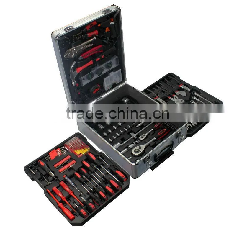 aluminium trolley case 186pcs hand tool set