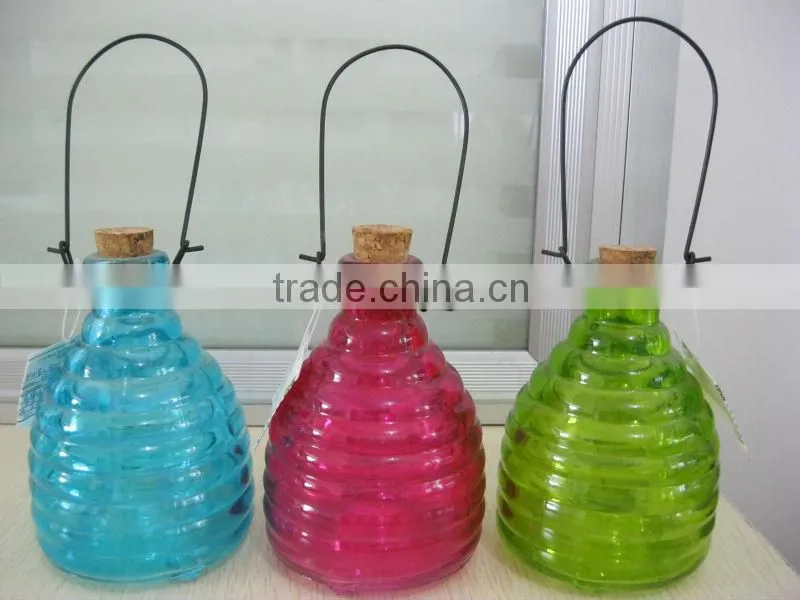 Glass wasp trap with metal handle wholesale