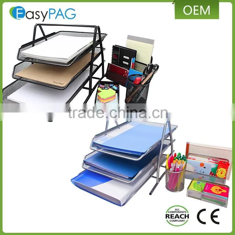 EasyPAG multifunction 3 in 1 colorful executive office desk organizer set