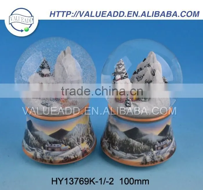 Competitive price XMAS polyresin recordable snow globe photo frame manufacturers in china
