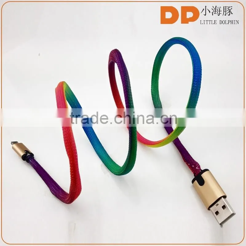 Best quantity Type-c speed charge shoelace glowing usb cable with led for cellphone