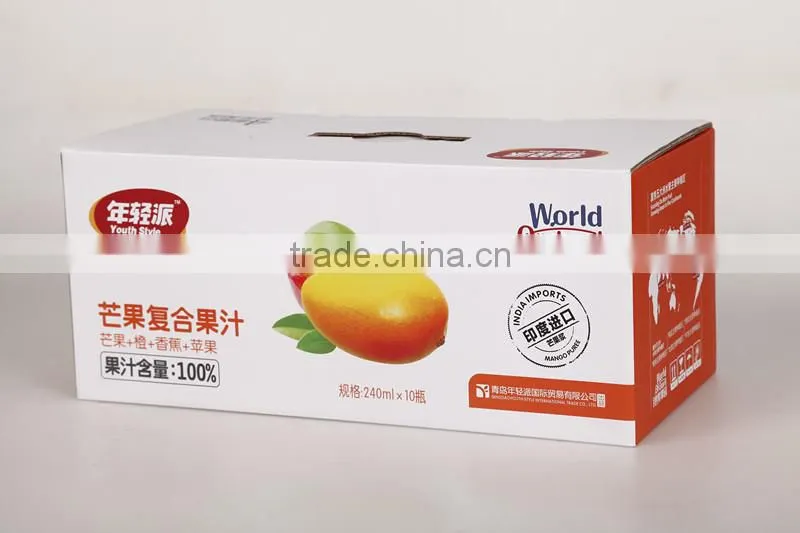 China customized milk packing carton orange packing cartons mango packing box