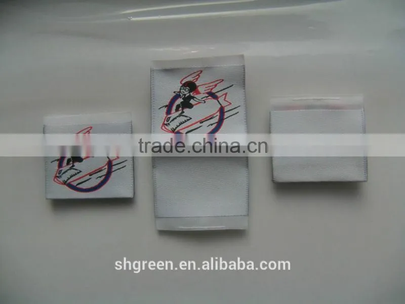 2016 hot sale making weaving clothing label,custom sewing on garment label