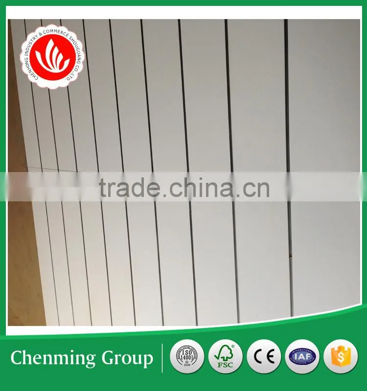 cheap price 18mm MDF slatwall panel with aluminum insert