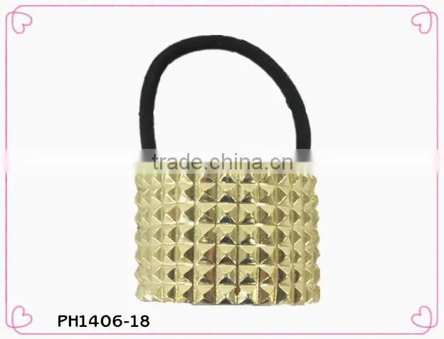 2014 Half Round Alloy Elastic Hair Ring Ponytail Holder