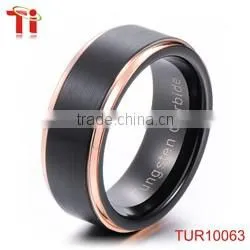 new fashion costume jewelry engagement wedding ring tungsten carbide stainless steel inlay wooden ring mens bands