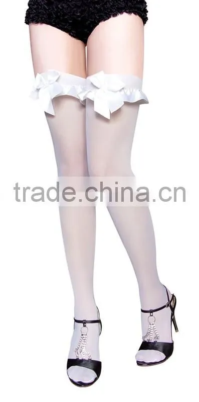 White Japanese Style Sexy Thigh High Stockings