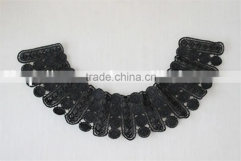 mysterious latest woman collar designs black flower pattern neck collar