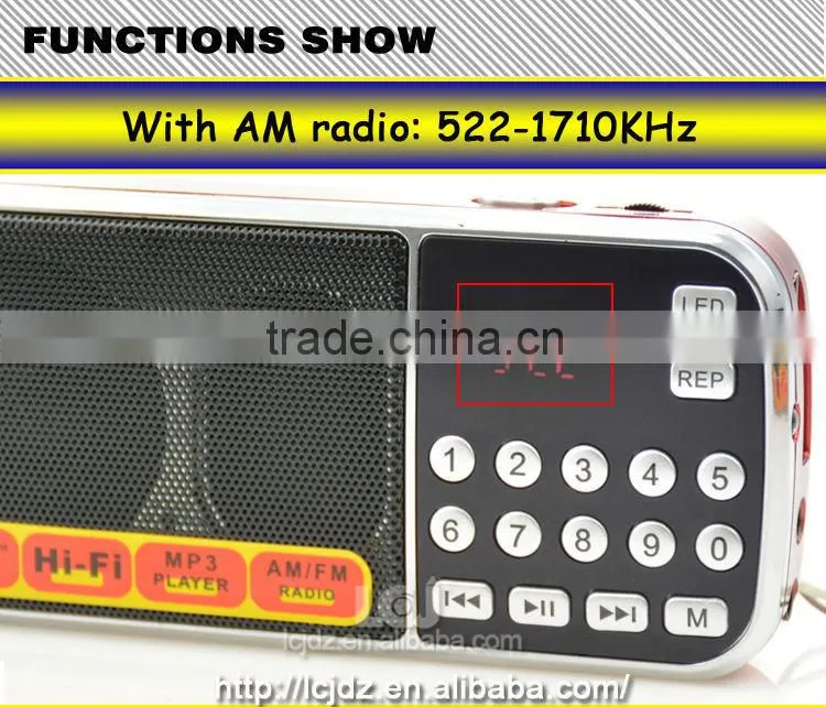 L-088AM 2016 best multi band cheap portable AM FM radio with USB SD