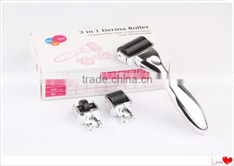 GTO original manufacture wholesale 3 in 1derma roller for eye, face and body use
