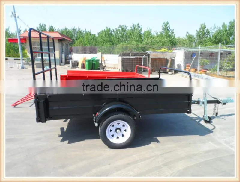 CE certificated 7*4 single axle cargo trailer