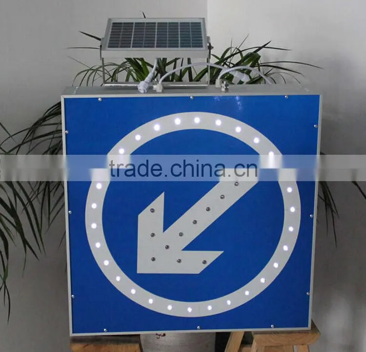 Aluminum Solar Powered LED Traffic Sign of Keep-Right
