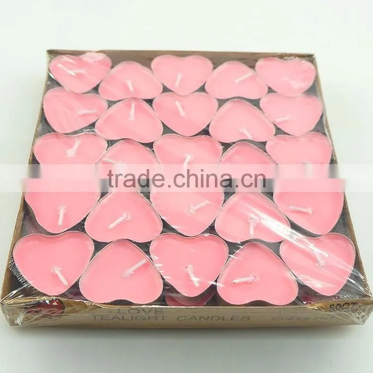 romantic heart shape scented tealight candle for Christmas