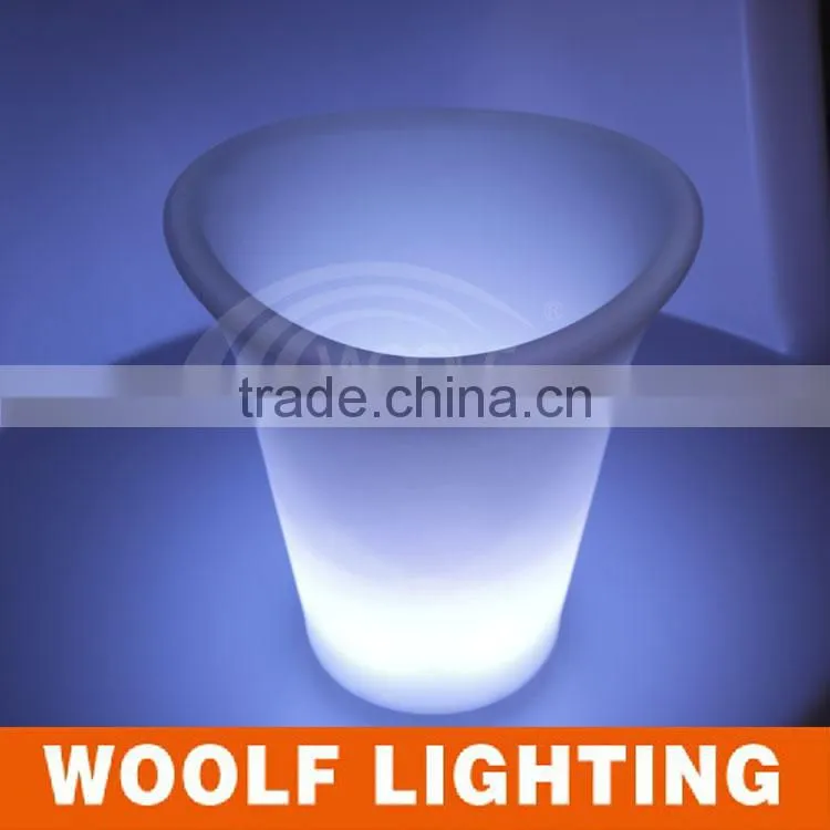 PE Plastic 16 Color Changing Rechargeable Waterproof Bar Led Ice Bucket For Beer