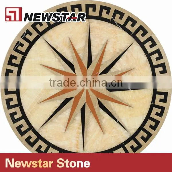 Newstar waterjet round marble medallion
