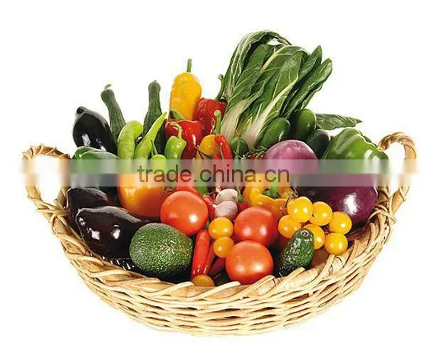 2016 wholesale artificial willow fruit basket at Christmas