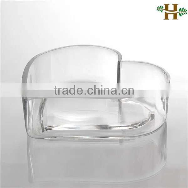 wholesale hand blown heart shaped clear glass vases