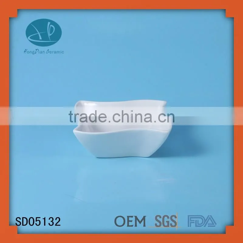 Triangular Bowl,triangle bowl,wholesale white ncie design hotel restaurant use porcelain ceramic dinner salad bowl