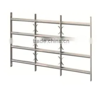 Simple stretchable stainless steel window grill design