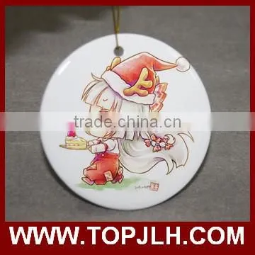 custom print ceramic sublimation blanks pendant heat press pendant