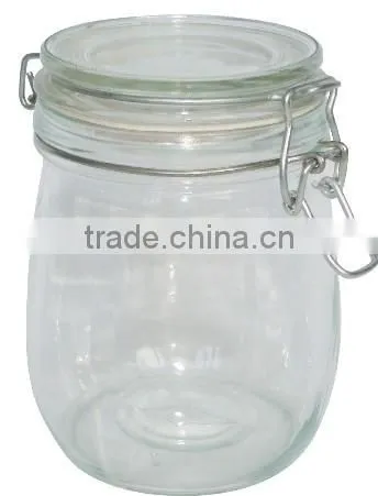 zibo clear sealing glass jam jar