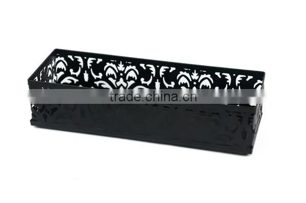 Fashional Punched Design Metal Office Desk Storage Basket