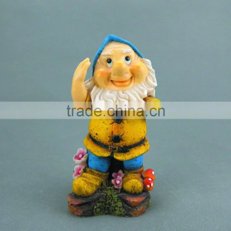 Custom Lovely Gnome Figurines ,Resin Garden Dwarf Statues