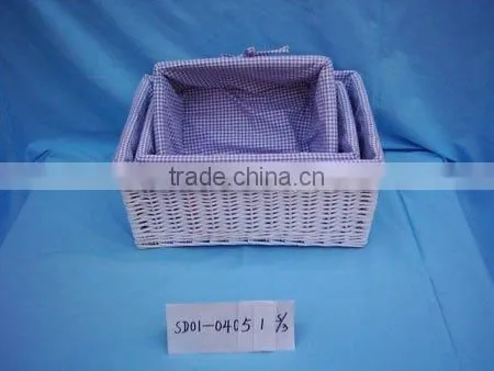 large wicker basket with lid for sundries