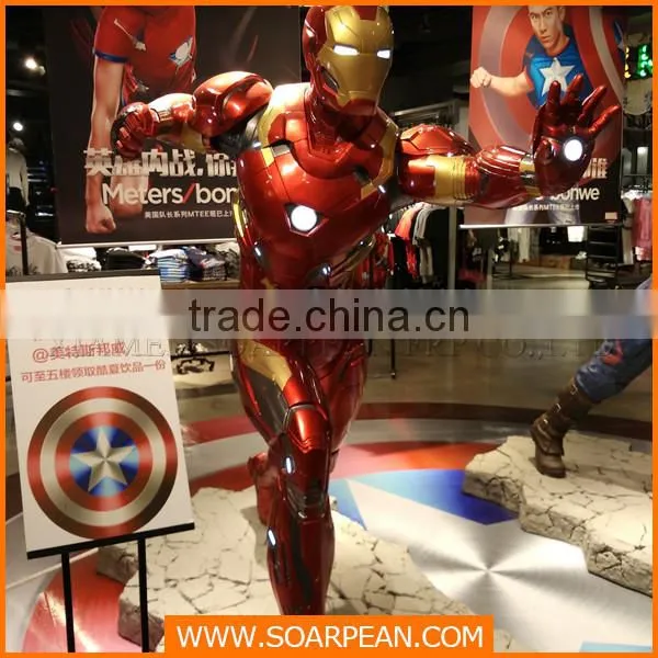 Iron Man fiberglass window display props life size movie statues