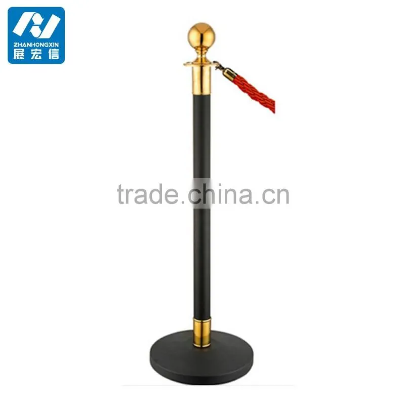 museum exhibition barrier stanchion,metal pole post stand for crowd control