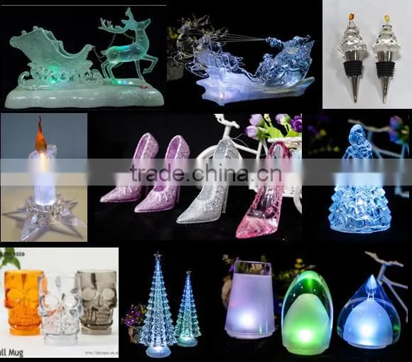 crack glass metal solar LED garden light decoration
