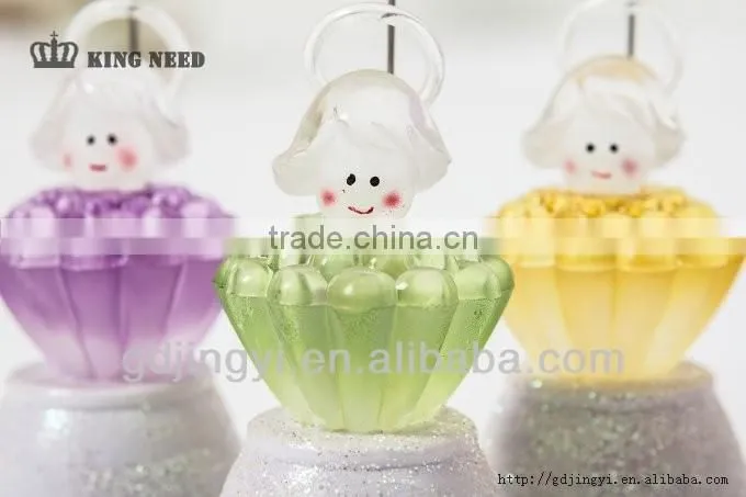 2016 Acrylic sweet girl shaped LED lighted card holder