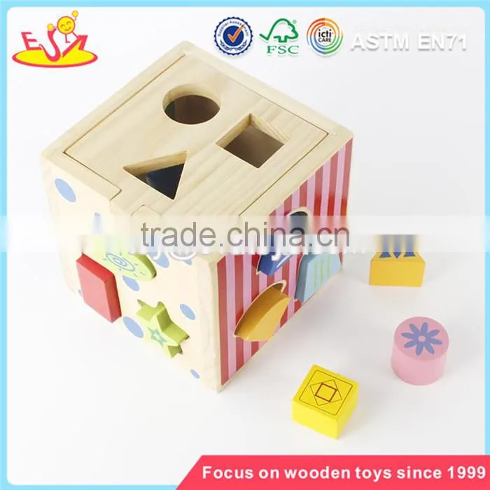 wholesale children coordinating eye and hand wooden educational toys funny shape blocks kids wooden educational toys W12D067