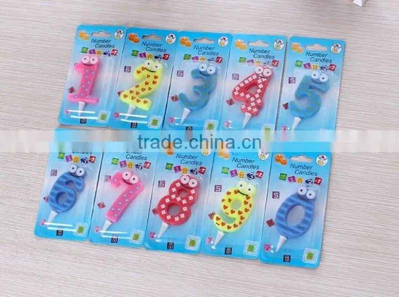 Frog Cartoon Memorial Arabic Numerals Happy Birthday Candle