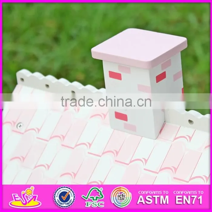 2016 top fashion lovely wooden play house for kids W06A041