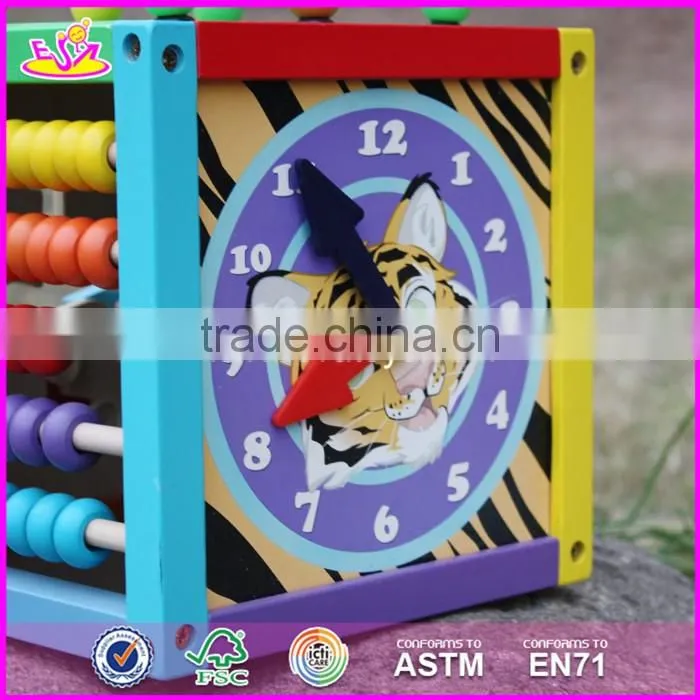 2017 new design multi-function 5 in 1 kids wooden bead roller coaster W11B137