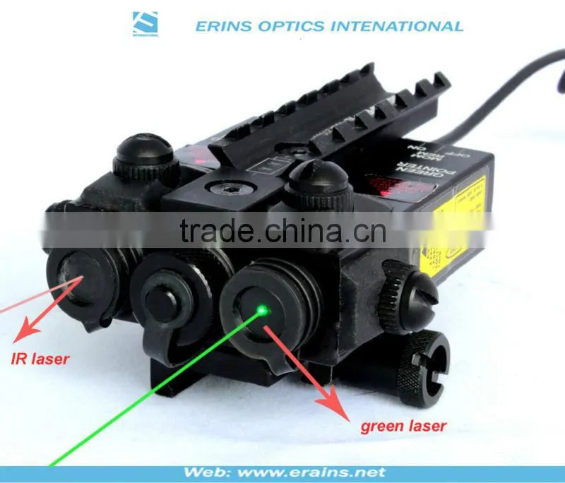 Military standard Infrared laser sight or IR laser scope and Green laser sight combo