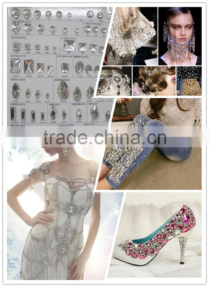 Wholesale S Shape Sew on Rhinestone Crystal for Wedding Dress